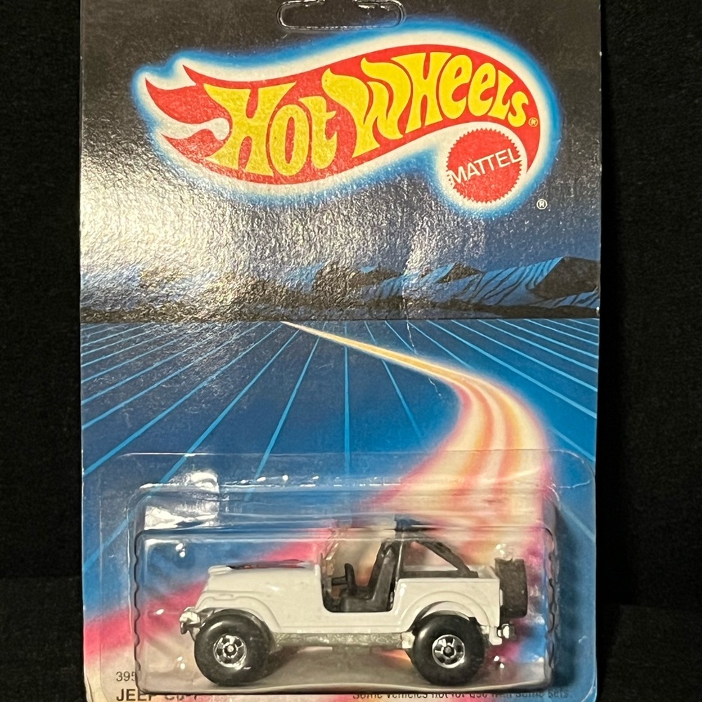 Hot Wheels White Jeep CJ-7 No 3953 Die Cast Metal NEW Sealed Toy Car 1987